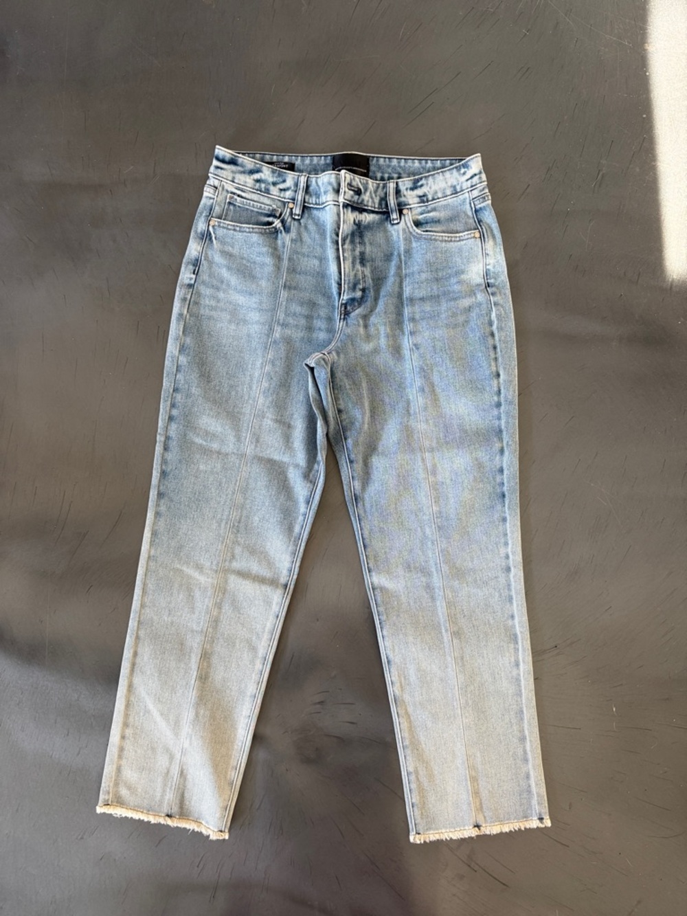 White House Black Market Light Blue Straight Crop Jeans